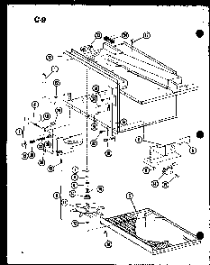 Antenna/hardware Diagram and Parts List for RRL-10C P75534-1M Amana Microwave