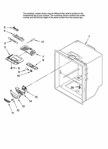 Refrigerator Liner Parts Diagram and Parts List for GB2026REKS13  Amana Refrigerator