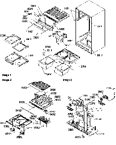 Interior Cabinet/drain Block And Control Assembly Diagram and Parts List for TZI22V2L-P1319101WL  Amana Refrigerator