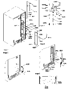 Cabinet Back Diagram and Parts List for SRDE520TBW-P1312402WW  Amana Refrigerator