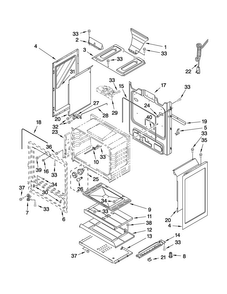Chassis Parts Diagram and Parts List for AGR5844VDB1  Amana Range