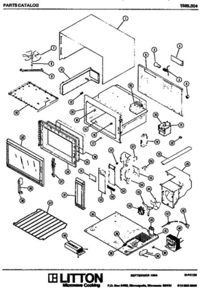 01 - Page 4 Diagram and Parts List for 1985004  Litton Microwave