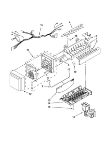 Icemaker Parts Diagram and Parts List for MFI2670XEW8  Maytag Refrigerator