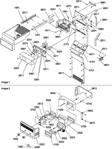 Ice Maker/control Assy Diagram and Parts List for SCD22TBL-P1303515WL  Amana Refrigerator