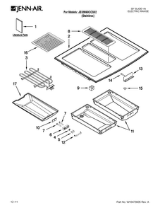 Cooktop Parts Diagram and Parts List for JES9860CCS02  Jenn-Air Range