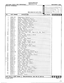 Fresh Food Compartment Page 2 Diagram and Parts List for 6540A REV J Norge Washer