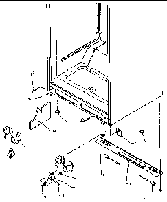 Cabinet Bottom Diagram and Parts List for TS18RB-P1158407W  Amana Refrigerator