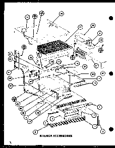 Interior Accessories Diagram and Parts List for TL18H-P77110-20W  Amana Refrigerator