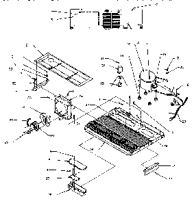 Machine Compartment Diagram and Parts List for SZD25S5W-P1190415WW  Amana Refrigerator