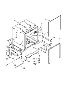 Tub And Frame Parts Diagram and Parts List for MDB8949SBM2  Maytag Dishwasher