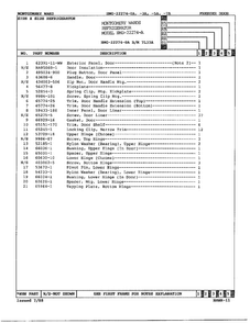 Freezer Door Page 2 Diagram and Parts List for 22274A  Admiral Refrigerator