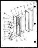 FZ DOOR Diagram and Parts List for SZ25MPL P1120712W L Amana Refrigerator