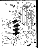 FZ SHELVING AND REF LIGHT Diagram and Parts List for SZ25MPL P1120712W L Amana Refrigerator