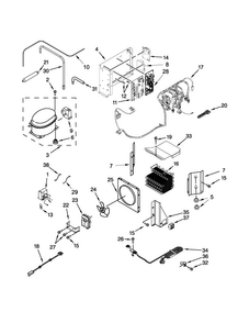 Upper Unit Parts Diagram and Parts List for JS42PPDUDB20  Jenn-Air Refrigerator