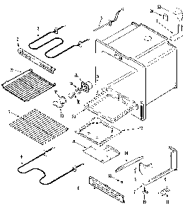 Oven/base Diagram and Parts List for MER5752BAS0  Maytag Range