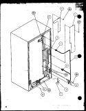 ROLLERS AND BACK UNIT Diagram and Parts List for SZ25MPL P1120712W L Amana Refrigerator