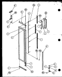 FZ DOOR HINGE AND TRIM PARTS Diagram and Parts List for 36048 P1122102W L Litton Refrigerator