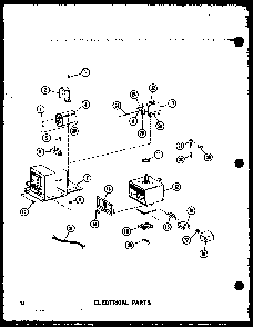 Electrical Parts Diagram and Parts List for RCC-4 P73409-1M Amana Microwave