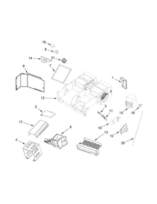 Air Flow Parts Diagram and Parts List for JMV8208CS0  Jenn-Air Microwave