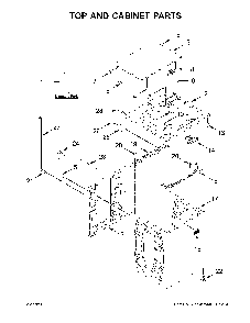Top and cabinet parts Diagram and Parts List for MVWC465HW3  Maytag Washer