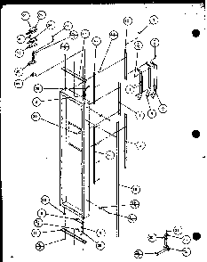 Freezer Door Diagram and Parts List for SZDE27KPL-P1110603WL  Amana Refrigerator