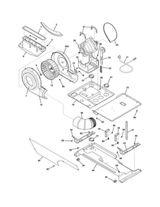 Motor/blower/belt Diagram and Parts List for CLCE500MW1  Crosley Washer Dryer Combo