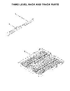 Third Level Rack And Track Parts Diagram and Parts List for 66514719N710  Kenmore Dishwasher