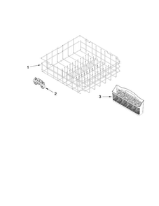 Part Location Diagram of WPW10201658 Whirlpool Dishrack