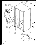 ROLLERS AND BACK UNIT Diagram and Parts List for 36048 P1122102W L Litton Refrigerator