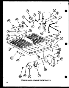 Compressor Compartment Parts Diagram and Parts List for TM16G1-P76512-28W  Amana Refrigerator