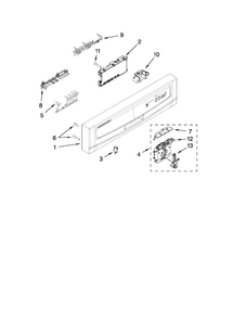Control Panel And Latch Parts Diagram and Parts List for MDB4409PAW0  Maytag Dishwasher