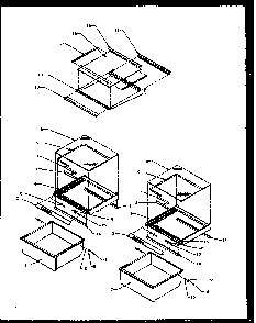 Refrigerator Shelving And Drawers Diagram and Parts List for SXI20NL-P1162903WL  Amana Refrigerator
