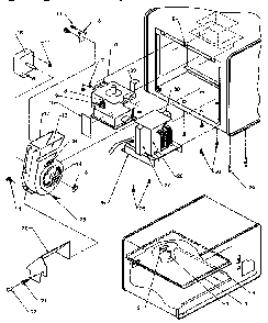 Cavity Diagram and Parts List for DEFS-7EVP P4020005301 Amana Microwave