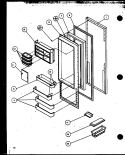 REF DOOR Diagram and Parts List for SZI20ML P1120101W L Amana Refrigerator