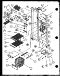 FZ SHELVING AND REF LIGHT Diagram and Parts List for SZI20ML P1120101W L Amana Refrigerator