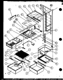 REF SHELVING AND DRAWERS Diagram and Parts List for SZI20ML P1120101W L Amana Refrigerator