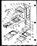 Part Location Diagram of R0179138 Whirlpool Crisper top assy, upper