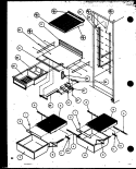 REF SHELVING AND DRAWERS Diagram and Parts List for SW22MBL P1153503W L Amana Refrigerator