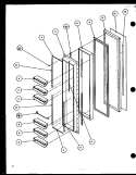 FZ DOOR Diagram and Parts List for SZ25MP2L P1154904W L Amana Refrigerator