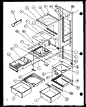 REF SHELVING AND DRAWERS Diagram and Parts List for SZ25MP2L P1154904W L Amana Refrigerator