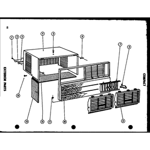 Exterior Parts Diagram and Parts List for 109-2GH P54390-84R Amana Air Conditioner