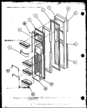 FZ DOOR Diagram and Parts List for SZD27ML P1124304W L Amana Refrigerator