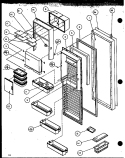 REF DOOR Diagram and Parts List for SZD27ML P1124304W L Amana Refrigerator