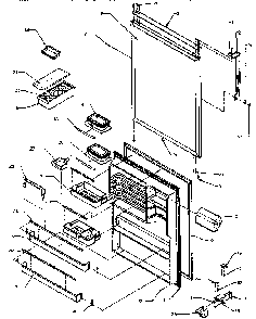 Refrigerator Door Diagram and Parts List for TXI21R-P1168006W  Amana Refrigerator