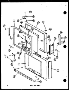 Upper Door Parts Diagram and Parts List for TM-516E-P74645-15W  Amana Refrigerator