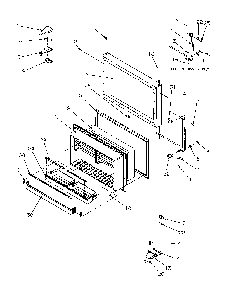 Freezer Door Diagram and Parts List for TX22S3L-P1196002WL  Amana Refrigerator