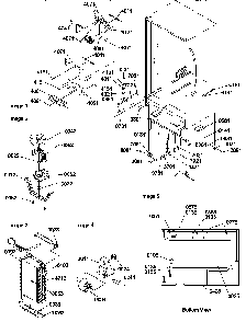 Drain System, Rollers, And Evaporator Assy Diagram and Parts List for SS25TE-P1194003WE  Amana Refrigerator