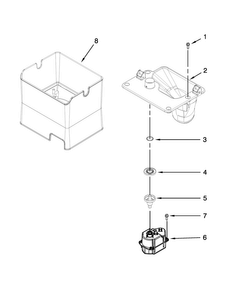 Motor And Ice Container Parts Diagram and Parts List for MFT2673BEW11  Maytag Refrigerator