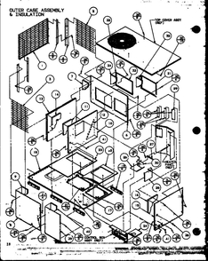 Outer Case Assembly And Insulation 2 Diagram and Parts List for D9836806  Amana Air Conditioner