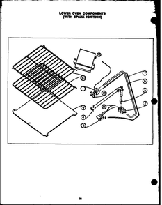 Lower Oven Components 2 Diagram and Parts List for SBK26DA  Amana Range